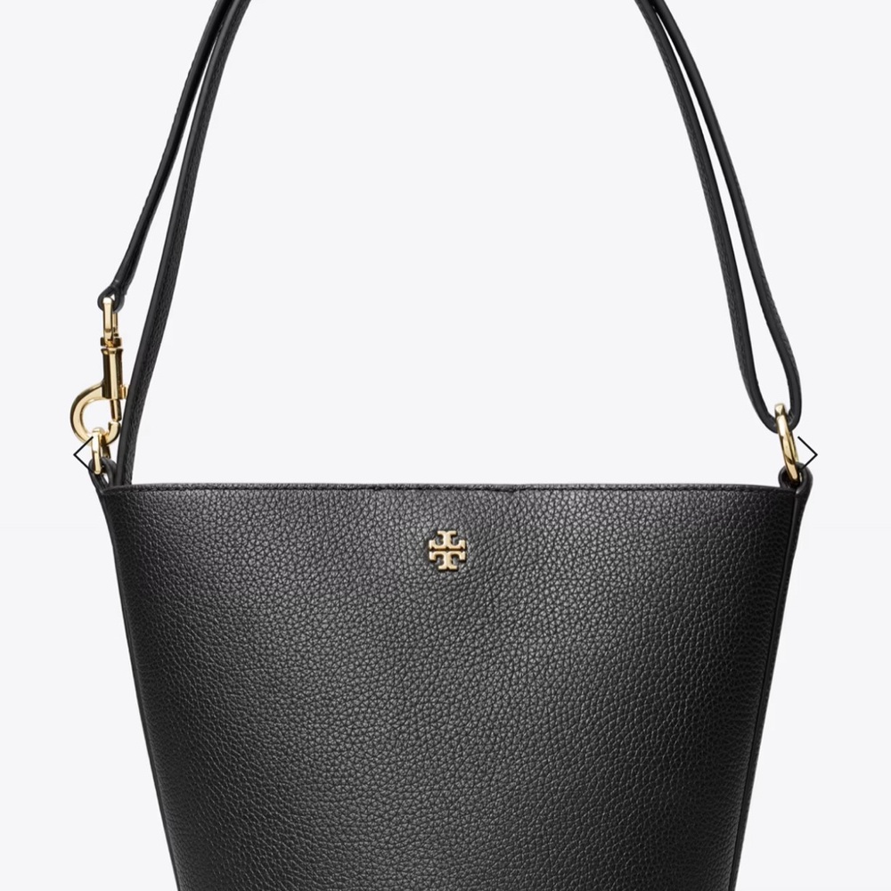 Tory Burch Black Bucket Bag Leather Shoulder Bag